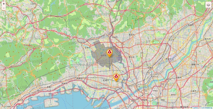 兵庫県の鳥メロの店舗地図