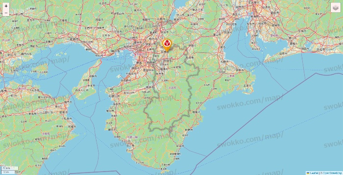 奈良県の鳥メロの店舗地図