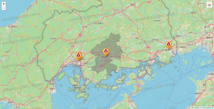 広島県の鳥メロの店舗地図