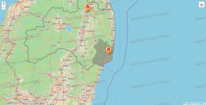 福島県の鳥メロの店舗地図