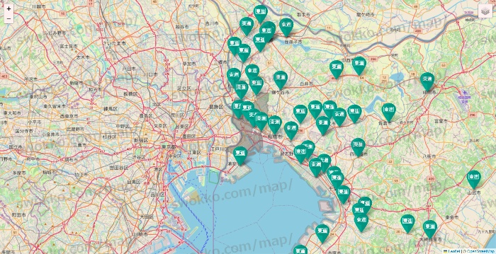 千葉県の東進（ハイスクール・衛星予備校）の校舎地図