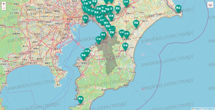 千葉県の東進（ハイスクール・衛星予備校）の校舎地図