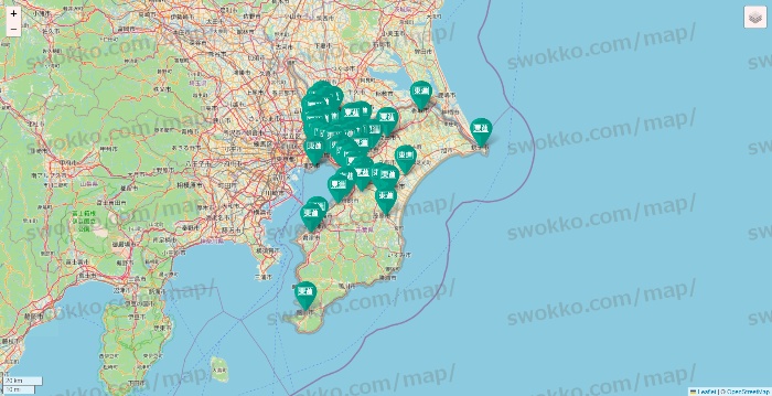 千葉県の東進（ハイスクール・衛星予備校）の店舗地図