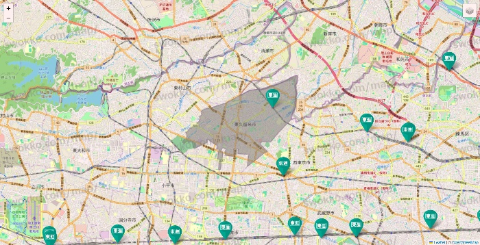 東京都の東進（ハイスクール・衛星予備校）の校舎地図