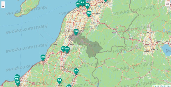 新潟県の東進（ハイスクール・衛星予備校）の校舎地図