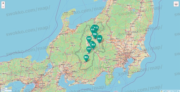 長野県の東進（ハイスクール・衛星予備校）の校舎地図