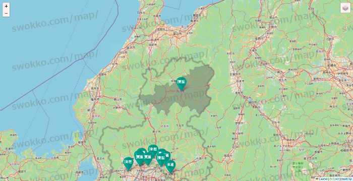岐阜県の東進（ハイスクール・衛星予備校）の校舎地図