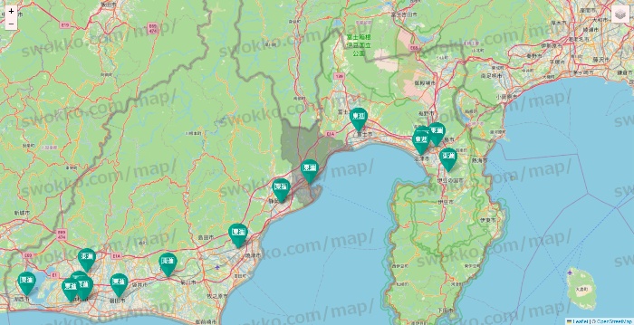 静岡県の東進（ハイスクール・衛星予備校）の校舎地図