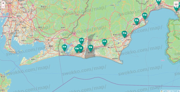 静岡県の東進（ハイスクール・衛星予備校）の校舎地図