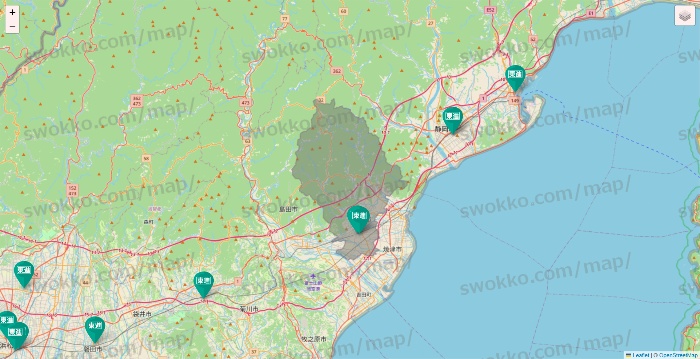 静岡県の東進（ハイスクール・衛星予備校）の校舎地図