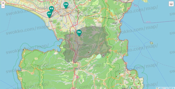 静岡県の東進（ハイスクール・衛星予備校）の校舎地図