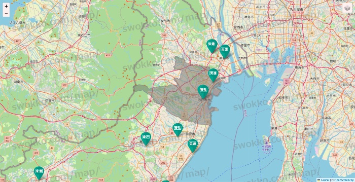 三重県の東進（ハイスクール・衛星予備校）の校舎地図