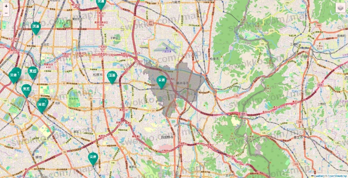 大阪府の東進（ハイスクール・衛星予備校）の校舎地図