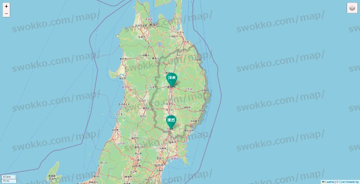 岩手県の東進（ハイスクール・衛星予備校）の店舗地図