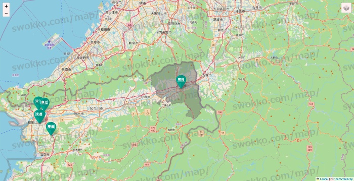 和歌山県の東進（ハイスクール・衛星予備校）の校舎地図