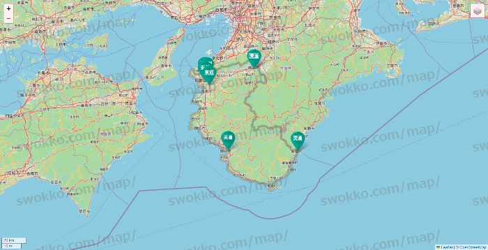 和歌山県の東進（ハイスクール・衛星予備校）の校舎地図