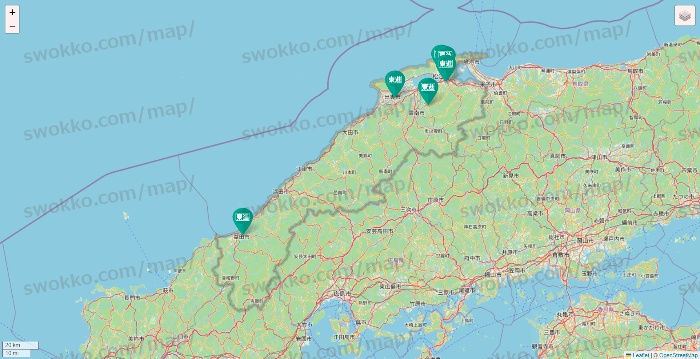 島根県の東進（ハイスクール・衛星予備校）の店舗地図