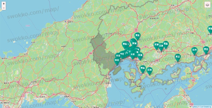 広島県の東進（ハイスクール・衛星予備校）の校舎地図