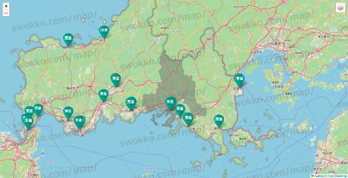 山口県の東進（ハイスクール・衛星予備校）の校舎地図