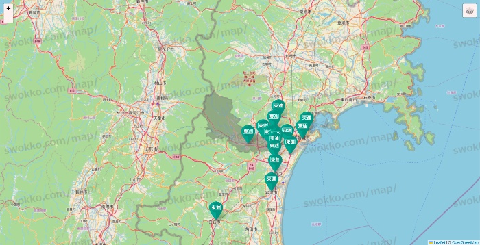 宮城県の東進（ハイスクール・衛星予備校）の校舎地図