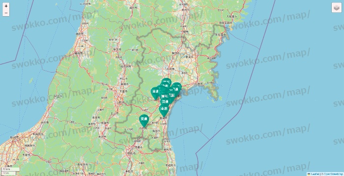 宮城県の東進（ハイスクール・衛星予備校）の店舗地図