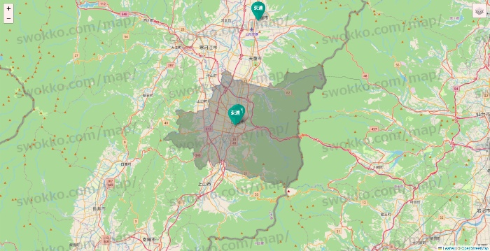 山形県の東進（ハイスクール・衛星予備校）の校舎地図