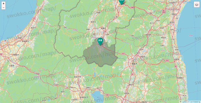 山形県の東進（ハイスクール・衛星予備校）の校舎地図