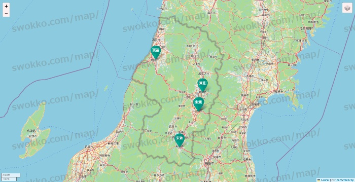 山形県の東進（ハイスクール・衛星予備校）の店舗地図