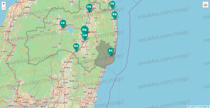 福島県の東進（ハイスクール・衛星予備校）の校舎地図