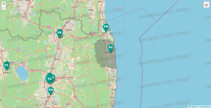福島県の東進（ハイスクール・衛星予備校）の校舎地図