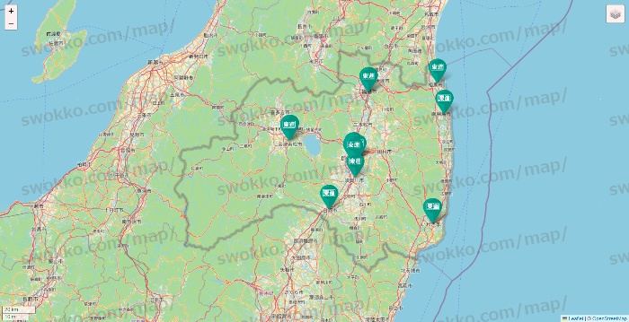福島県の東進（ハイスクール・衛星予備校）の店舗地図