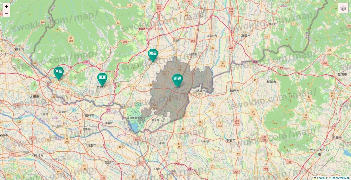 栃木県の東進（ハイスクール・衛星予備校）の校舎地図