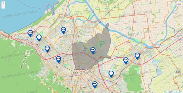 北海道のトライアル（TRIAL）の店舗地図