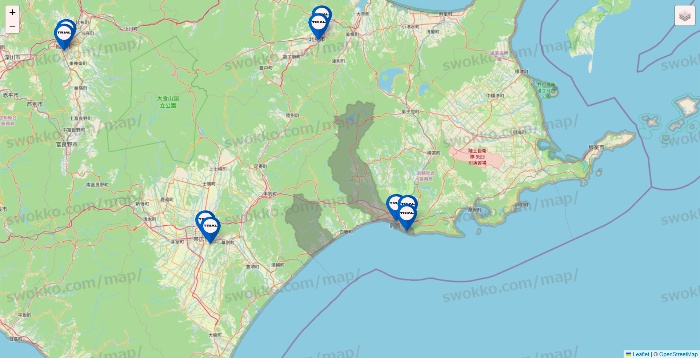 北海道のトライアル（TRIAL）の店舗地図