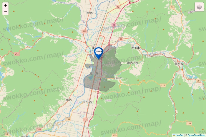 北海道のトライアル（TRIAL）の店舗地図