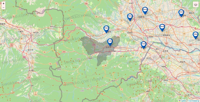 群馬県のトライアル（TRIAL）の店舗地図