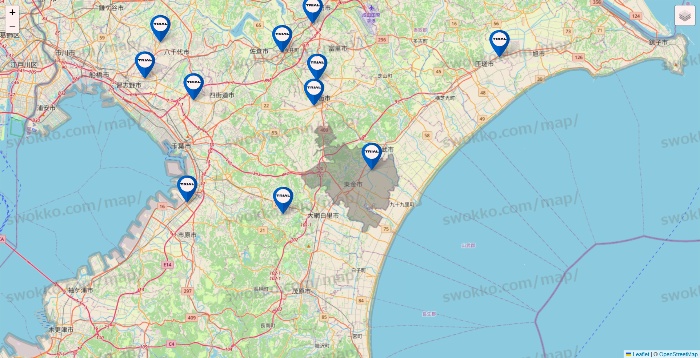 千葉県のトライアル（TRIAL）の店舗地図