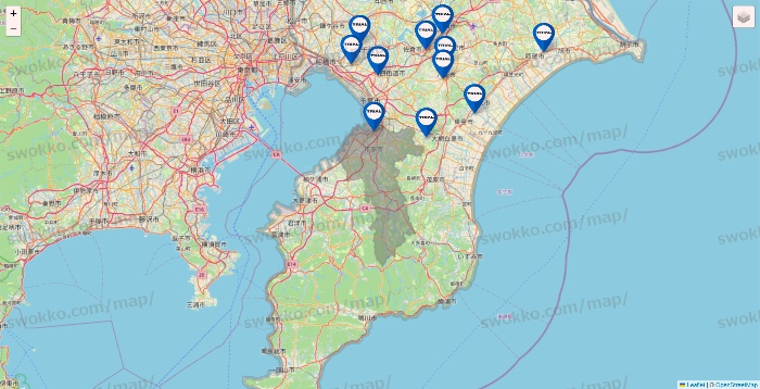 千葉県のトライアル（TRIAL）の店舗地図