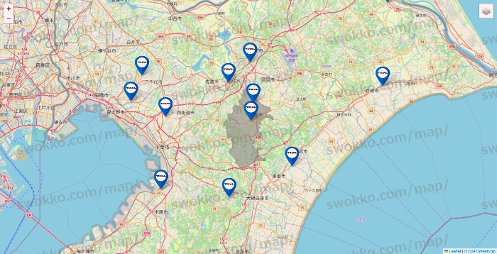 千葉県のトライアル（TRIAL）の店舗地図
