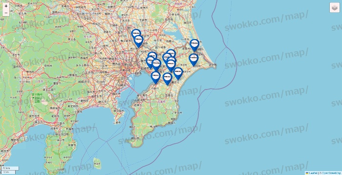 千葉県のトライアル（TRIAL）の店舗地図