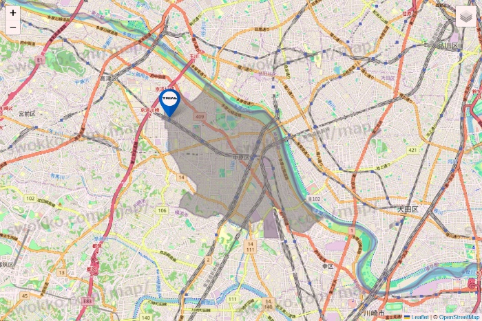 神奈川県のトライアル（TRIAL）の店舗地図