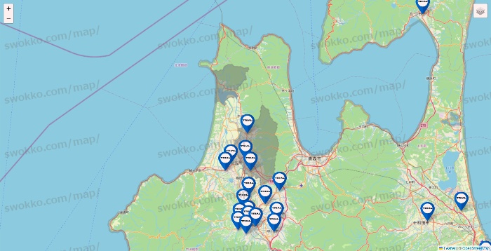 青森県のトライアル（TRIAL）の店舗地図