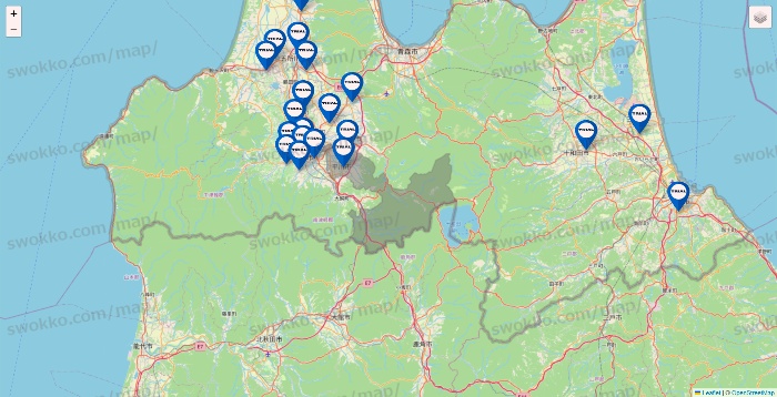 青森県のトライアル（TRIAL）の店舗地図