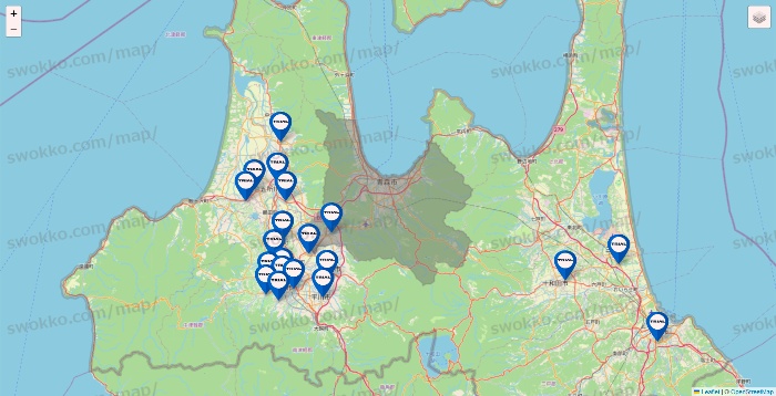 青森県のトライアル（TRIAL）の店舗地図