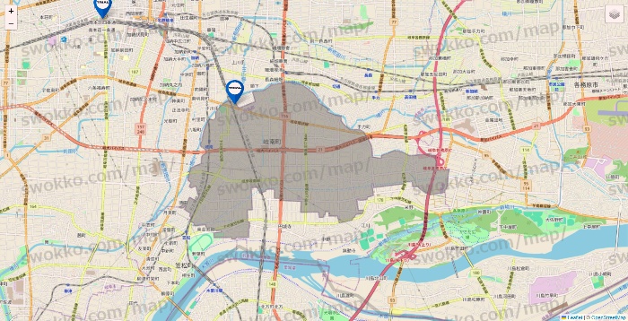岐阜県のトライアル（TRIAL）の店舗地図