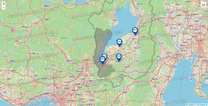 滋賀県のトライアル（TRIAL）の店舗地図