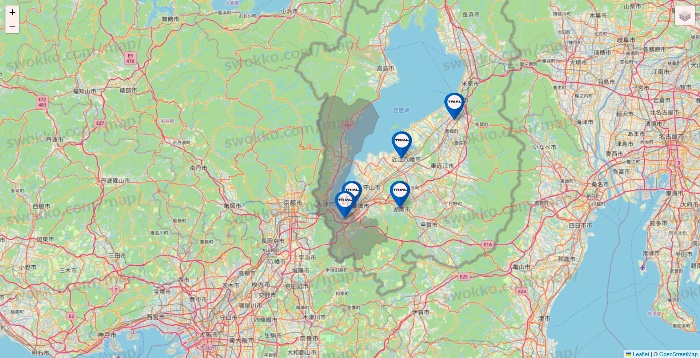 滋賀県のトライアル（TRIAL）の店舗地図