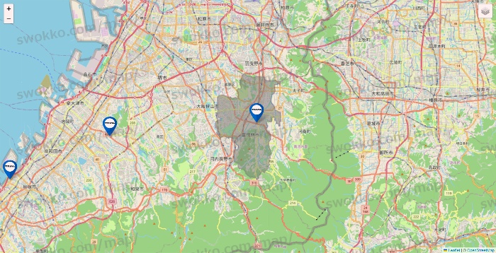 大阪府のトライアル（TRIAL）の店舗地図