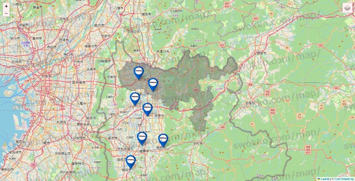 奈良県のトライアル（TRIAL）の店舗地図