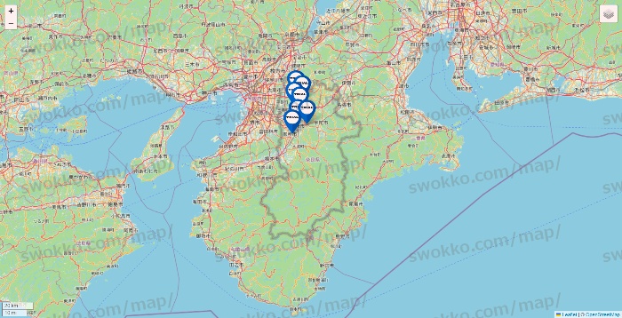 奈良県のトライアル（TRIAL）の店舗地図